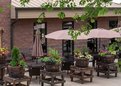 Satire Brewing Company Outside Patio With Chairs