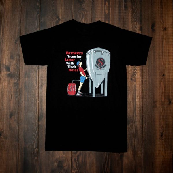 Satire Brewing Company branded merchandise. Brewer's love T-shirt