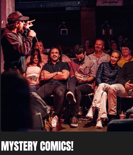 Satire Brewing Company Thornton Co, live comedy event.